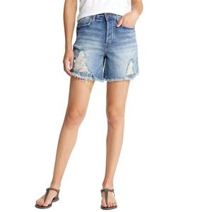 Whetherly Walter High Waist Cutoff Distressed Blue Denim Jean Shorts Size 27